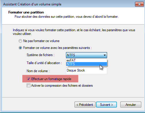 07.Choisir entre NTFS et ExFat