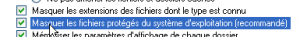 masquer les fichiers systèmes