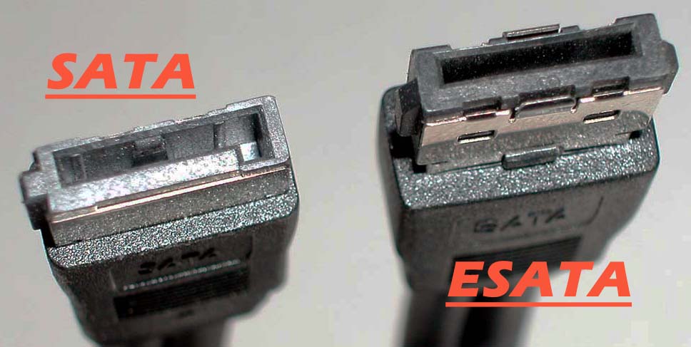 Les différents câbles et connectiques externes des disques durs.